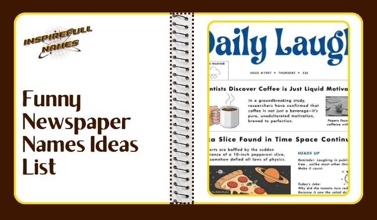 Funny Newspaper Names Ideas List